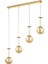 Pinza 4 lü Yemek Masası Üstü Bal Camlı Modern Sarkıt Avize - (Gold Kaplama) 1