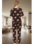 Ayıcıklı Kadın Pijama Takımı; %100 Pamuk Boru Paça Regular Kalıp Konforlu Kesim 3