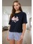 Homewear %100 Pamuk 2'li Pijama Takımı Biber Desenli Şort ve Tişört Modern Stil Rahat Şık 2