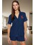 Rahat Yazlık Pijama Takımı Saten Kumaş ve Nakış Detay Premium Kalite Konforlu Kesim 1