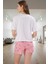 Homewear %100 Pamuk 2'li Pijama Takımı Biber Desenli Şort ve Tişört Modern Stil Rahat Şık 1