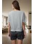 Yazlık Örme Pijama Takımı Galaksi Desenli Baby Overlok Detaylı Modern Stil Konforlu Kesim 3