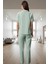 Dokuma Pamuklu Pijama Takımı Basic Siluet Tüm Sezonlar Için Uygun Konforlu Kesim 3