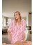 Rahat Viskoz Pijama Takımı Şimşek Desen Düğmeli Yazlık Trend Tasarım Konforlu Kesim 2