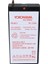 Yh-42.3 4 Volt - 2.3 Amper Akü (50X100X22 Mm) 3