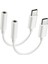 USB Tip C - 3,5 mm Dişi Kulaklık Jak Adaptörü, 2'li Paket USB C - Aux Ses Dongle Kablo Kablosu iPhone 16/15 Plus/pro/pro Max, iPad Pro, Pixel MacBook Galaxy S24/S23/S22 Ultra ile Uyumlu 1