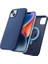 iPhone 14 Plus Kılıf Silicone Fit (Silikon) Magfit Magsafe Özellikli Navy Blue - ACS04921 2