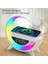 Kablosuz Şarj Istasyonu Speaker Özellikli LED Işıklı Fm Radyolu Harika Bluetooth Speaker iPhone Uyumlu ve Uyumlu Telefon Şarj Standı Bataryalı 22.5cm x 22.5cm B3401 (BT3401) 2