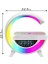 Kablosuz Şarj Istasyonu Speaker Özellikli LED Işıklı Fm Radyolu Harika Bluetooth Speaker iPhone Uyumlu ve Uyumlu Telefon Şarj Standı Bataryalı 22.5cm x 22.5cm B3401 (BT3401) 3