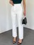 Pileli Havuç Pantolon -Beyaz 2