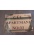 Apartman Isim Tabelası , Apartman Tabelası Apartman Girişi Isimliği ,(Gold Parlak Aliminyum Levhaya Kahverengi Yazı Baskılı) 3