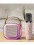 K12 Taşınabilir Şarjlı Bluetooth Karaoke Mini Mikrofon ve Hoparlör Seti - Pembe 2