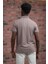 Regular Fit Likralı Kendinden Çizgili Polo Yaka T-Shirt 4