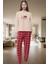 Kadın Kışlık Polar Pijama Takımı Ekose Desenli Uzun Paça Günlük Kullanım Için Seçkin Malzeme 2