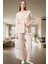 Kadın Çiçekli %100 Pamuklu Regular Pijama Takımı Kış Mevsimi Için Kaliteli Işçilik Özel Tasarım 2