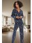 Kadın Kışlık Baskılı Pamuklu Pijama Takımı Rahat Kalıp Uzun Paça Homewear Yüksek Kalite Konforlu Kesim 2
