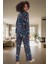 Kadın Kışlık Baskılı Pamuklu Pijama Takımı Rahat Kalıp Uzun Paça Homewear Yüksek Kalite Konforlu Kesim 3