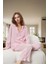 Kadın Viskoz Dokuma Pijama Takımı Fırfırlı Cep Detaylı Modern Stil Uzun Ömürlü Özel Tasarım 2