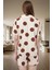 Kadın Puantiyeli Viskon Pijama Takımı Kısa Paça Şortlu Düğmeli Rahat Kalıp Uzun Ömürlü ve Şık 3