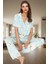 Kadın Pamuklu Çiçek Desenli Pijama Takımı Rahat Kalıp Uzun Paça Modern Stil Kaliteli Işçilik 1