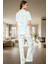 Kadın Pamuklu Çiçek Desenli Pijama Takımı Rahat Kalıp Uzun Paça Modern Stil Kaliteli Işçilik 3