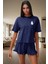 Kadın Pamuklu Örme Pijama Takımı Yazlık Kısa Şortlu Rahat Tasarım ve Şık Mükemmel Uyum 1