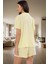 Kadın Viskon Şortlu Pijama Takımı Regular Kalıp Yazlık Özenle Seçilmiş Modern Stil 2