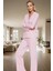 Kadın Pamuklu Çizgili Pijama Takımı Regular Kalıp Uzun Kollu Kışlık Rahat Özenle Seçilmiş 2