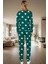 Kadın Kalpli Desenli Pamuklu Pijama Takımı Kış Mevsimi Için Rahat Uyku Konforlu Kesim 2