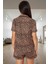 Kadın Leopar Desenli Pamuklu Pijama Takımı Şortlu Rahat Ev Giyim Seti Özenle Seçilmiş Modern Stil 3