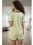 Kadın %100 Pamuklu Kısa Kollu Regular Pijama Takımı Konforlu Kesim Modern Stil Uzun Ömürlü 3