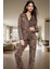 Kadın Leopar Desenli Pijama Takımı Viskoz Kumaştan Rahat Ev Giyim Seti Modern Stil Seçkin Malzeme 2