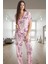 Kadın Hayvan Desenli Viskon Pijama Takımı Rahat Ev Giyim Seti Modern Stil Trend Tasarım 2