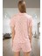 Kadın Pamuklu Kısa Kollu Pijama Takımı Şortlu Rahat Yazlık Mükemmel Uyum Premium Kalite 2