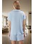 Kadın Viskon Şortlu Pijama Takımı Regular Kalıp Yazlık Özenle Seçilmiş Modern Stil 3