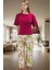 Kadın Çiçekli Pijama Takımı Rahat Pamuklu Örme Kumaş Trend Tasarım Yüksek Kalite Modern Stil 2