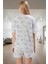 Kadın Kedili Pamuklu Kısa Kollu Pijama Takımı Profesyonel Görünüm Özenle Seçilmiş Modern Stil 2