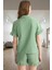 Kadın Acı Pamuklu Fırfırlı Müslin Pijama Takımı Rahat ve Şık Trend Tasarım Premium Kalite 3