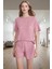 Kadın Örme Pijama Takımı Regular Kalıp Kısa Kol Boru Paça Premium Kalite Şık Görünüm 1