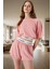 Kadın Pamuklu Örme Pijama Takımı Rahat Yazlık Tasarım Kaliteli Işçilik Şık Görünüm Uzun Ömürlü 3