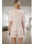 Kadın Örme Pijama Takımı Regular Kalıp Kısa Kol Boru Paça Premium Kalite Şık Görünüm 2