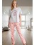 Kadın %100 Pamuklu Kısa Kollu Bisiklet Yaka Pijama Takımı Modern Stil Özenle Seçilmiş Rahat ve Şık 1