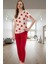 Kadın Pamuklu Kalpli Desenli Rahat Pijama Takımı Kullanım Modern Stil Premium Kalite Seçkin Malzeme 1