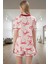 Kadın Yazlık %100 Pamuklu Regular Kalıp Kurdele Desenli Pijama Takımı Premium Kalite Seçkin Malzeme 3
