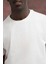 Slim Fit Pamuklu Önü Baskılı Sıfır Yaka T-Shirt 4
