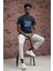 Slim Fit Sıfır Yaka Baskılı Pamuklu T-Shirt 1
