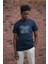 Slim Fit Sıfır Yaka Baskılı Pamuklu T-Shirt 2