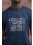 Slim Fit Sıfır Yaka Baskılı Pamuklu T-Shirt 5