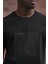 Slim Fit Pamuklu Önü Baskılı Sıfır Yaka T-Shirt 4