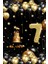 7 Yaş Gold Siyah Balon Seti Gold Rakamlı Doğum Günü Balonu Şık Parti Süsleme 1
